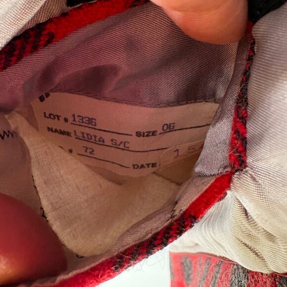 Freedberg of Boston Plaid Double Breasted Blazer 6 Red Gray Wool Jacket Academia - Picture 10 of 10